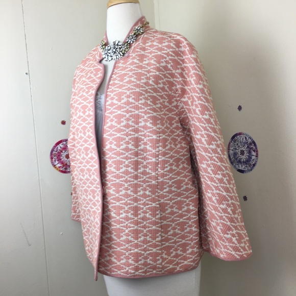 NWOT C. wonder oversized vintage feel dusty pink blazer pockets size 16 - Picture 4 of 13